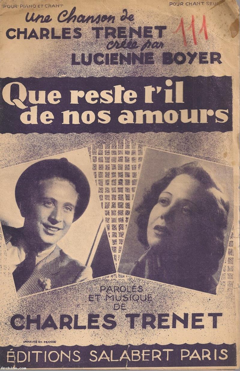 Que reste-t-il de nos amours