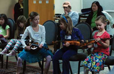 kids playing violin